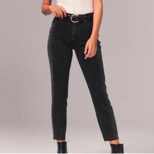 Abercrombie & Fitch Black High Rise Mom Jeans - 26/ 2